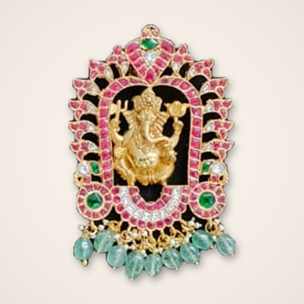 Ganesha Arch Kundan Pendant - Jaipur Jadau Kundan imitation jewellery by House of Shri Dungar