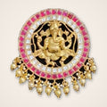 Ganesha Round Kundan Pendant - Jaipur Jadau Kundan imitation jewellery by House of Shri Dungar