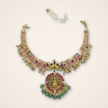 Lakshmi Pendant Gold Kundan Choker - Jaipur Jadau Kundan imitation jewellery by House of Shri Dungar