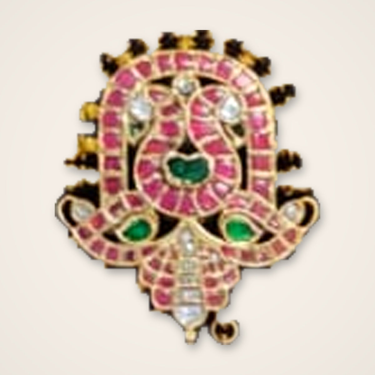 Paisley Ruby Kundan Pendant - Jaipur Jadau Kundan imitation jewellery by House of Shri Dungar