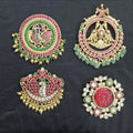 Peacock & Floral Kundan Pendants - Set of Designs - Jaipur Jadau Kundan imitation jewellery by House of Shri Dungar
