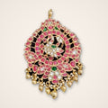 Peacock Medallion Kundan Pendant - Jaipur Jadau Kundan imitation jewellery by House of Shri Dungar