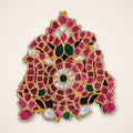 Ruby Kundan Shield Pendant - Jaipur Jadau Kundan imitation jewellery by House of Shri Dungar