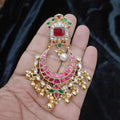 Ruby Leaf Drop Earrings - Jaipur Jadau Kundan imitation jewellery by House of Shri Dungar