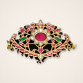 Ruby Lotus Kundan Pendant - Jaipur Jadau Kundan imitation jewellery by House of Shri Dungar
