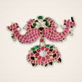 Twin Peacock Kundan Pendant with Chain - Jaipur Jadau Kundan imitation jewellery by House of Shri Dungar